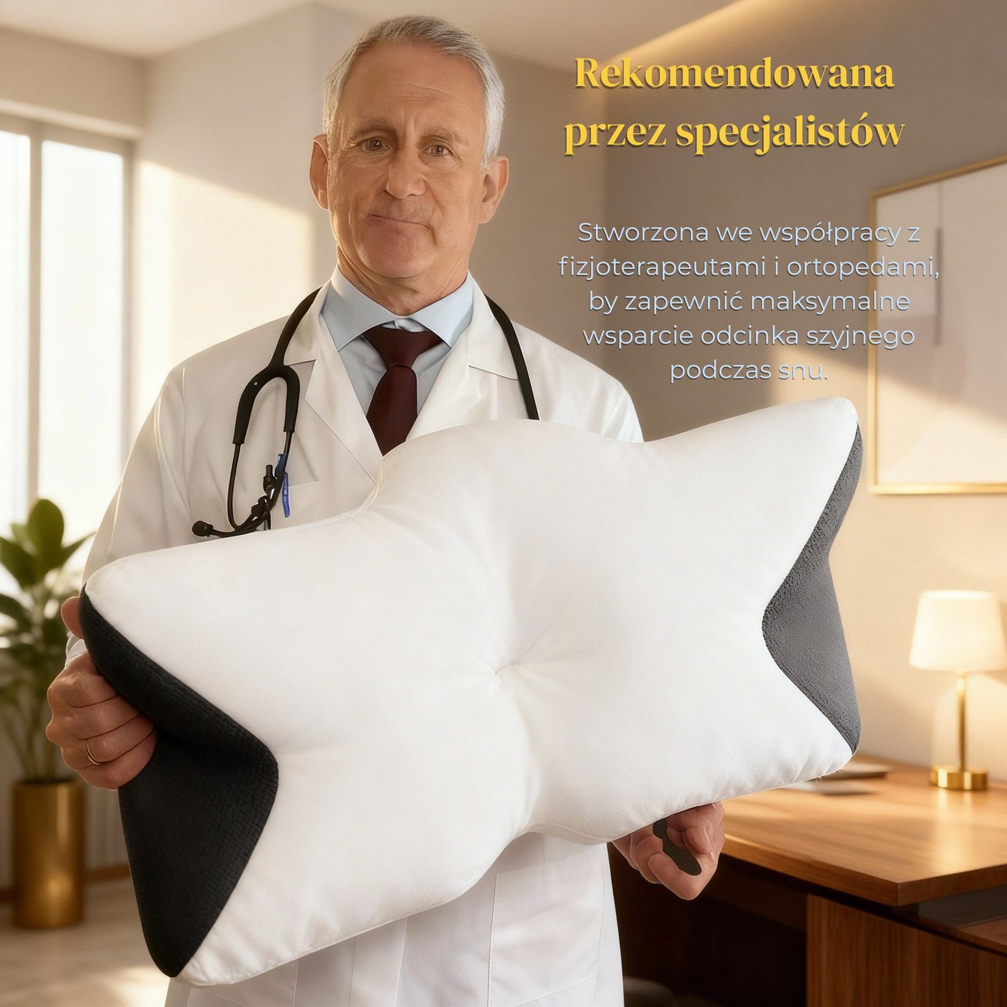 Poduszka Ortopedyczna na Ból Szyi i Pleców – LionCave™ Butterfly Comfort